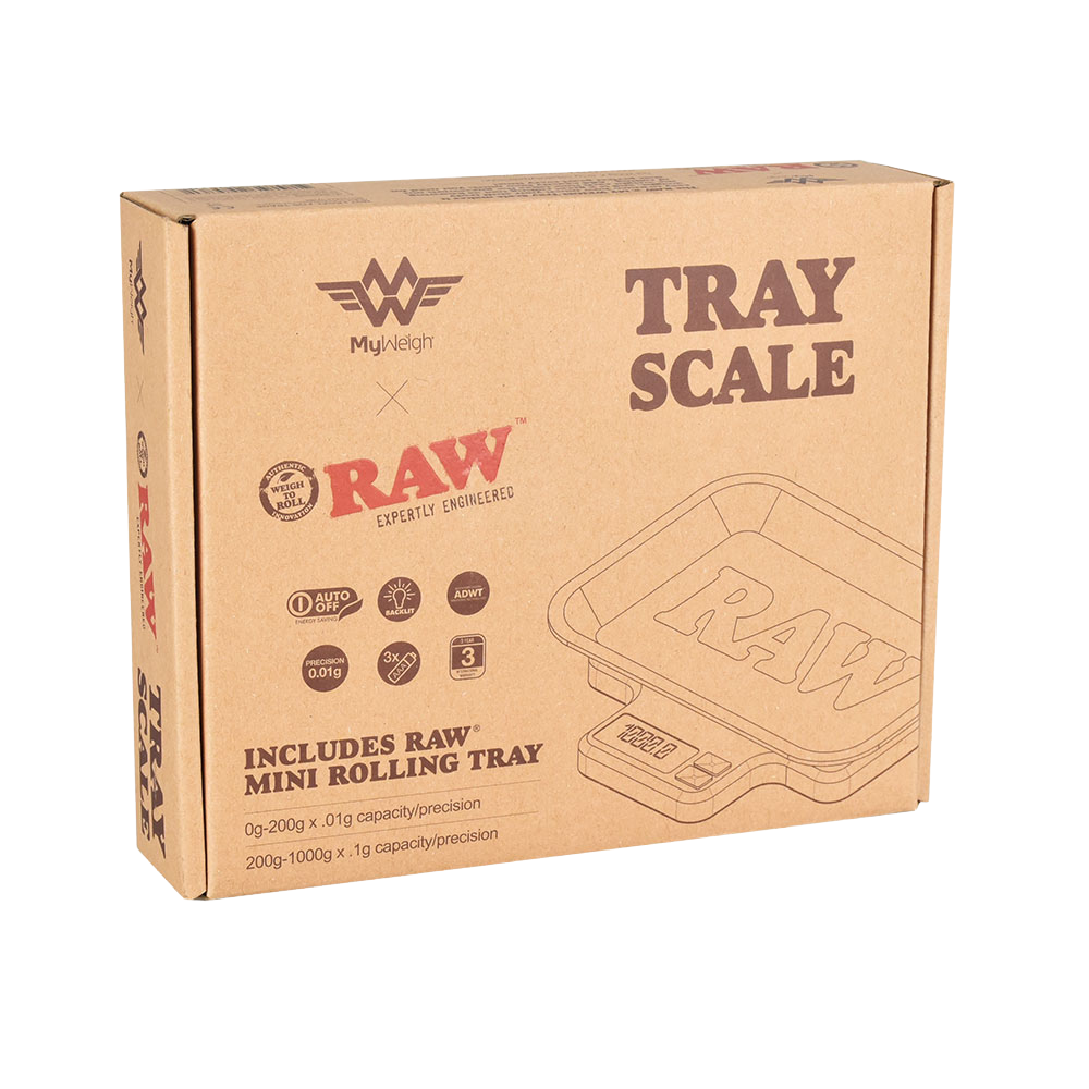 RAW x MyWeigh Tray Scale | Packaging