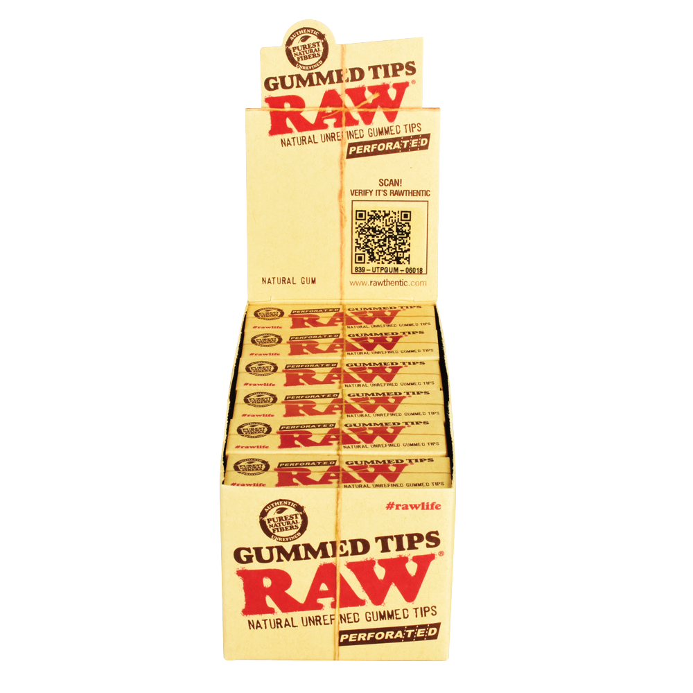 RAW Natural Perforated Gummed Tips | Full Box