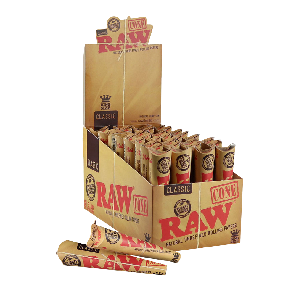 RAW Natural Unrefined Pre-Rolled Cones | King Size