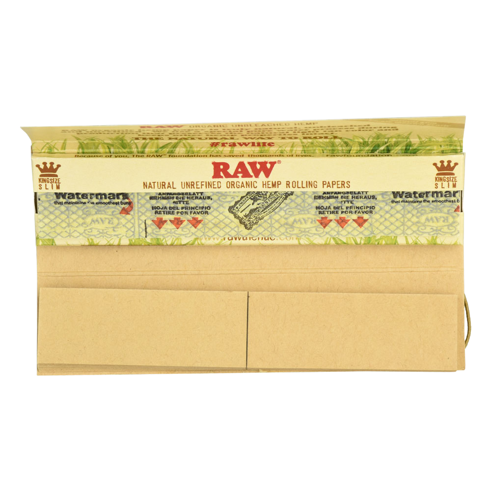 RAW Organic Connoisseur Rolling Papers & Tips | Open Booklet