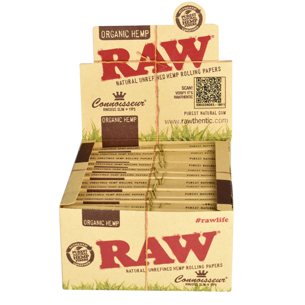 RAW Organic Connoisseur Rolling Papers & Tips | Packaging