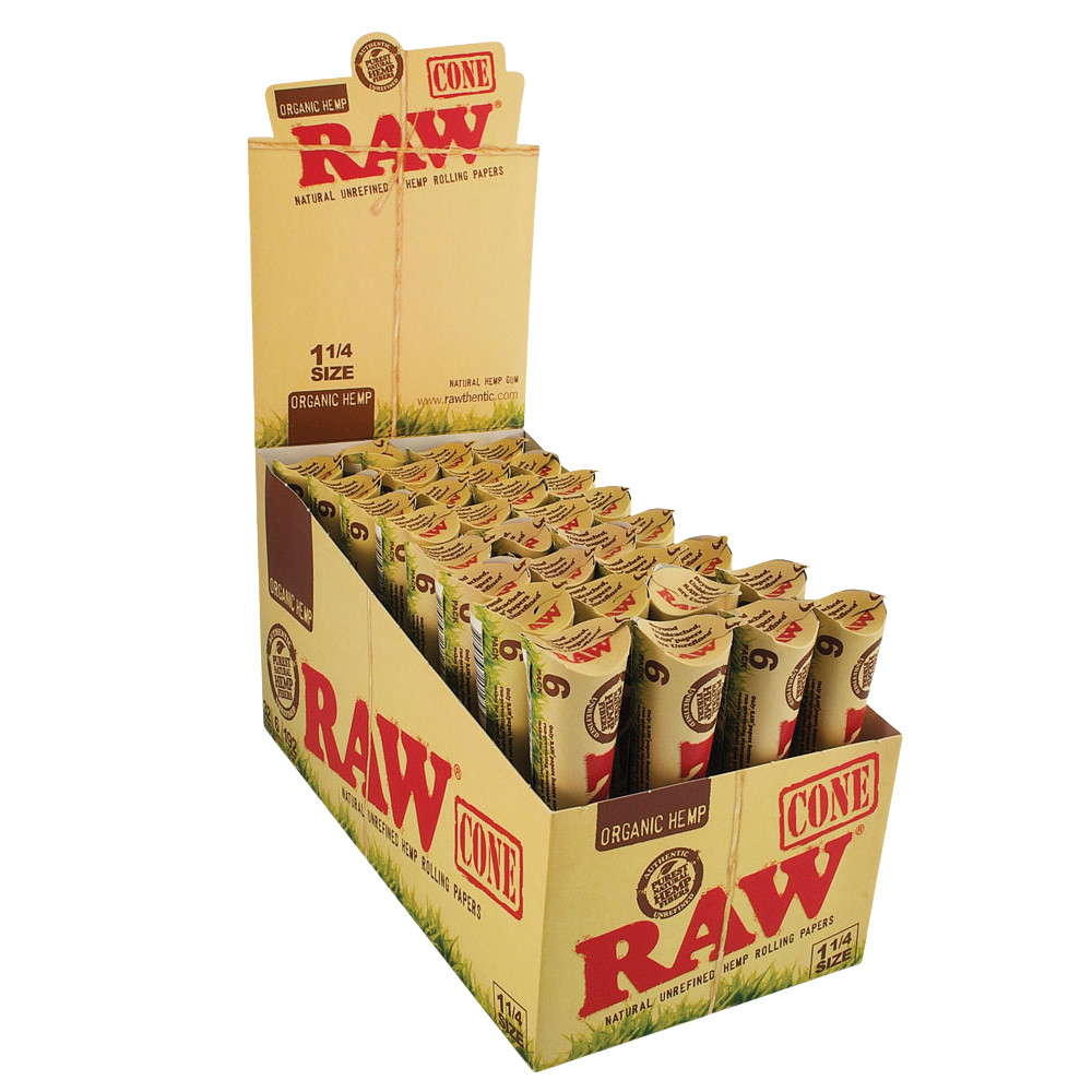 RAW Organic Pre-Rolled Cones | 1 1/4"