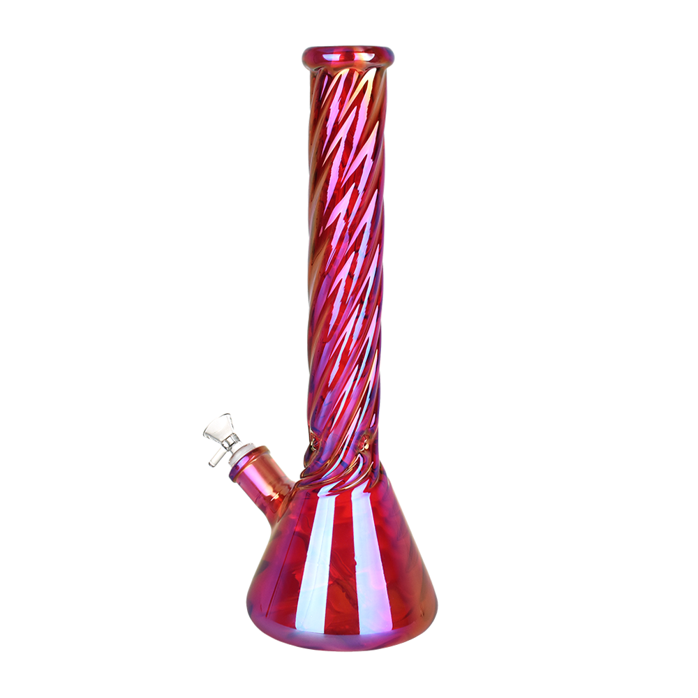 Ruby Luster Beaker Bong | Back View