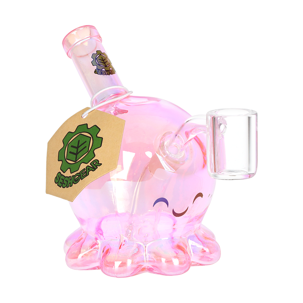 SeshGear Adorable Octopus Mini Dab Rig | Pink