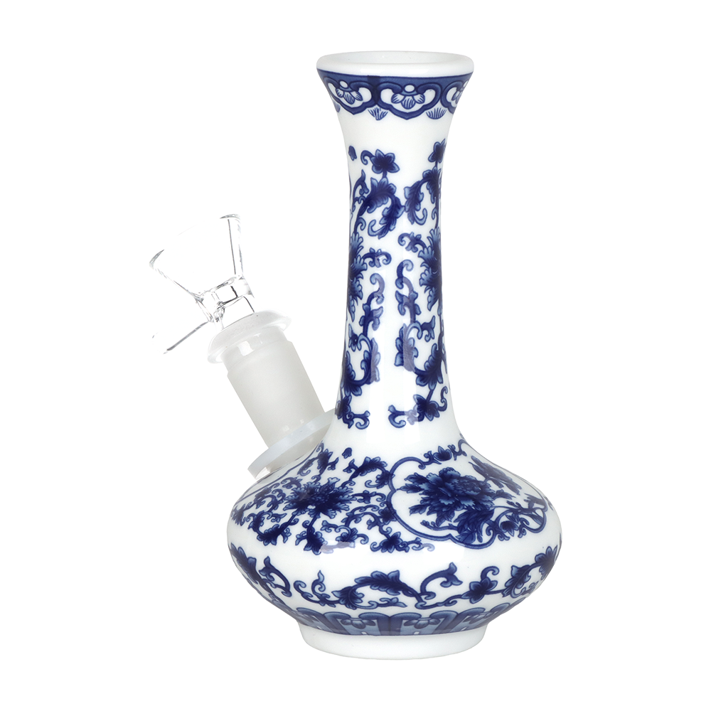 SeshGear Ceramic China Oval Vase Bong | Back View
