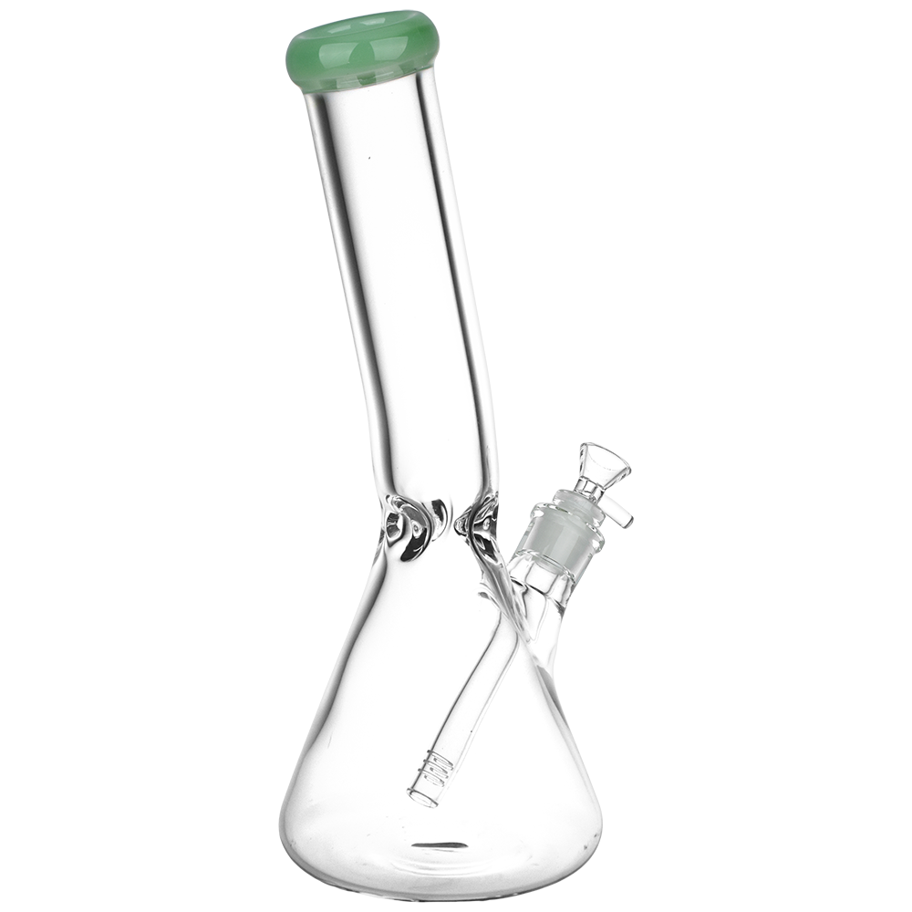 SeshGear Classic Glass Bent Neck Beaker Bong | Large Size | Back View