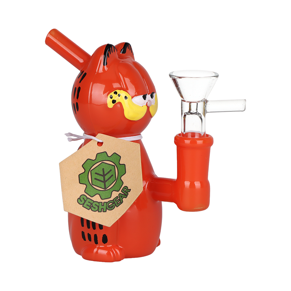 SeshGear Lasagna Lovin' Cat Bong | Novelty Glass Pipes - Pulsar