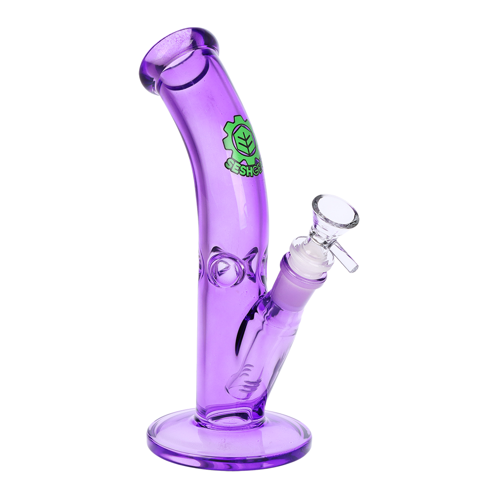 SeshGear Lean Back Bent Tube Bong | Purple
