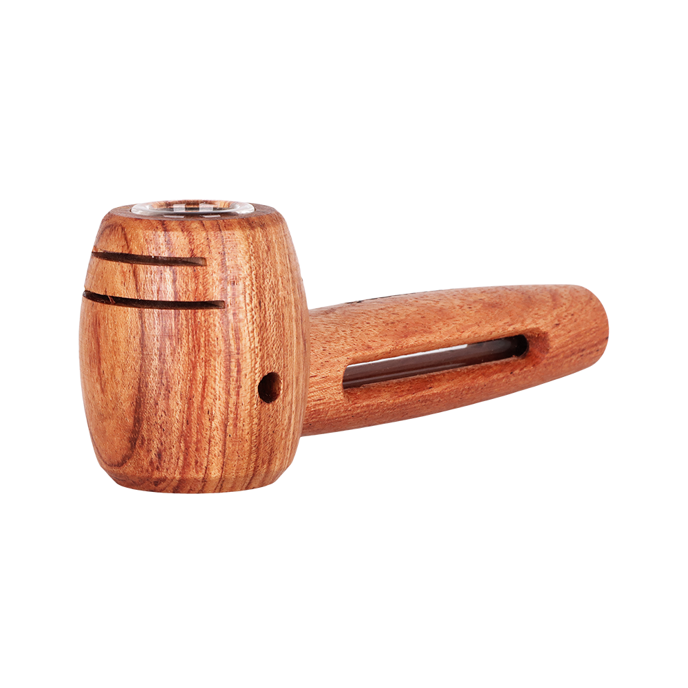 SeshGear Wood Hammer Hand Pipe | Front View with Carb Hole