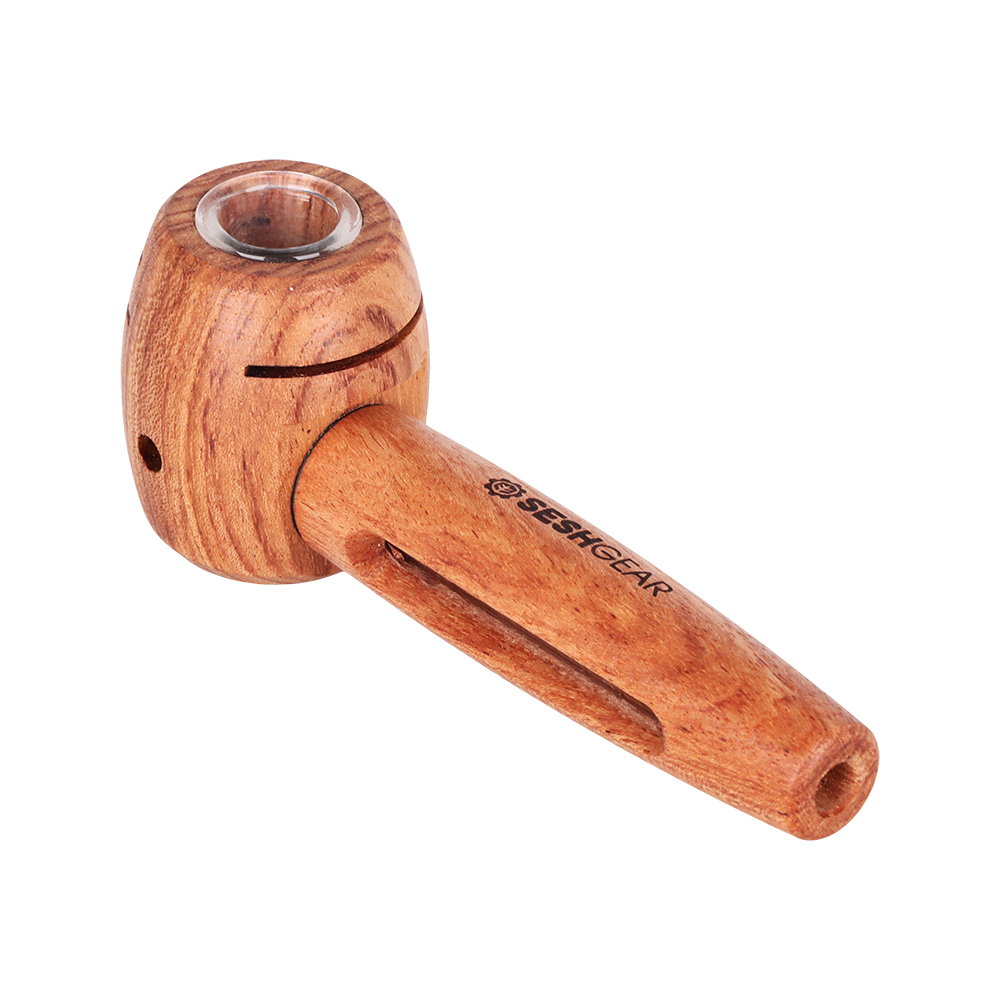 SeshGear Wood Hammer Hand Pipe | Side View