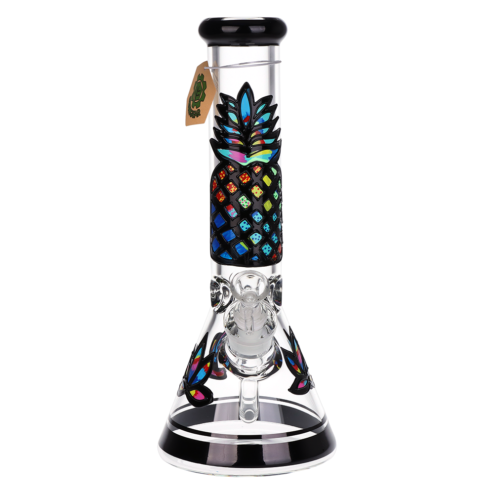 SeshGear Psychedelic Pineapple Beaker Bong | Front View