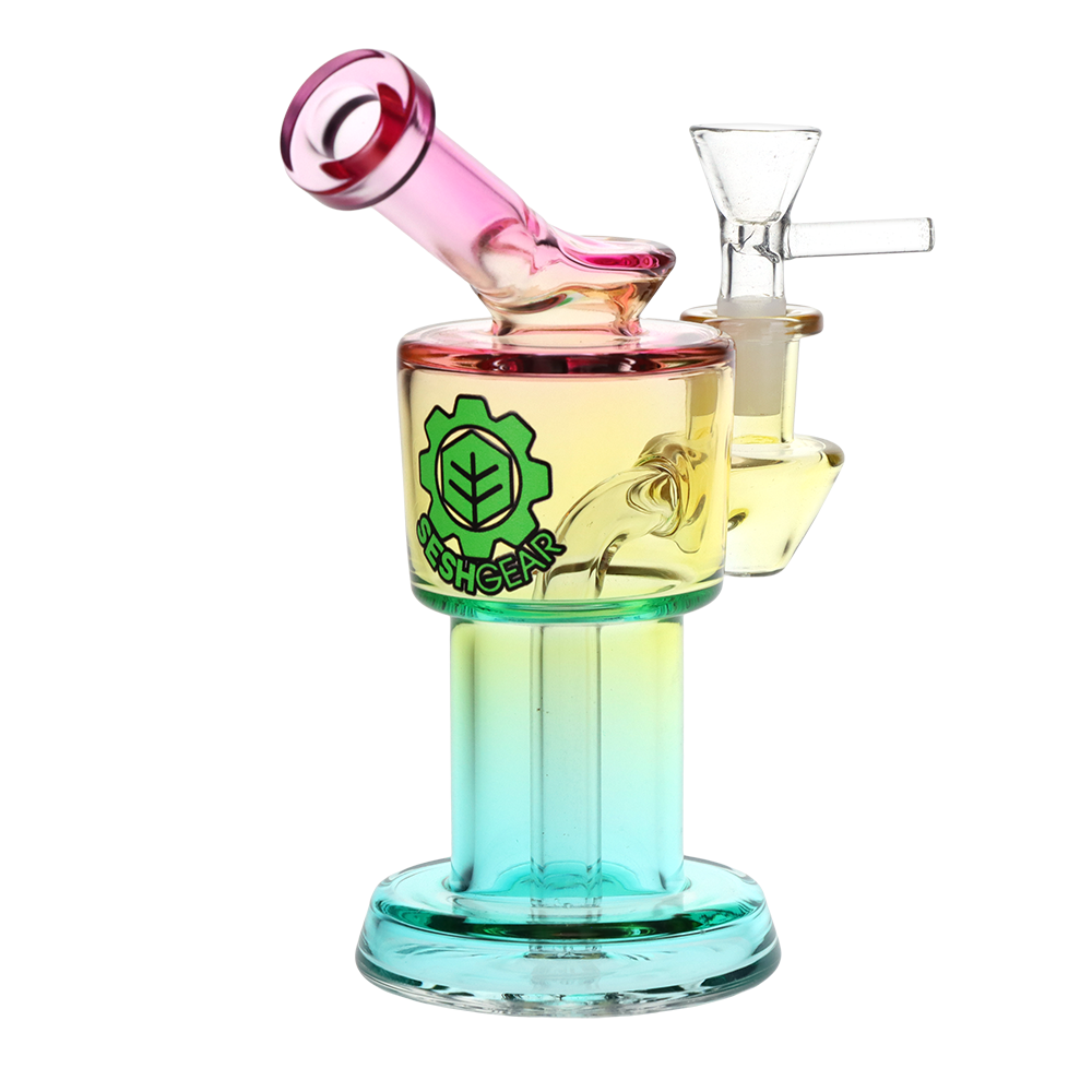 SeshGear Roboto Ombre Bong | Red Yellow Blue Gradient