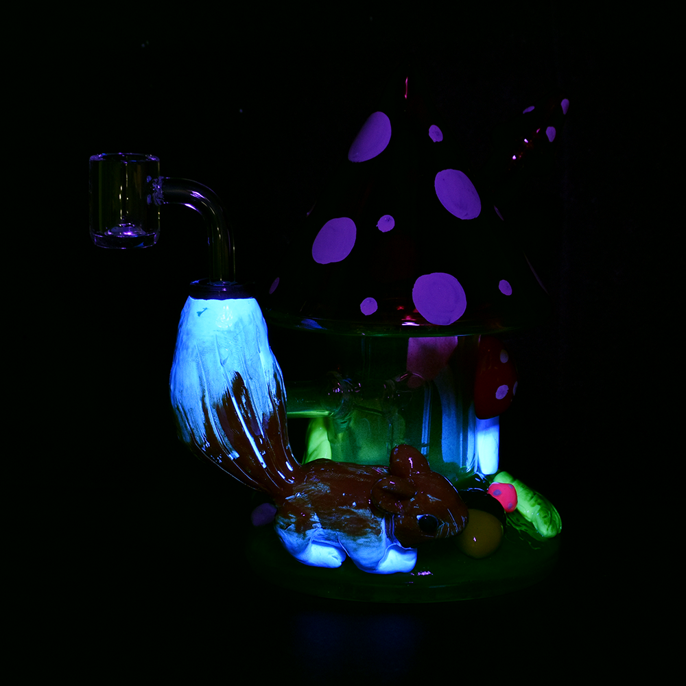 SeshGear Shroom Forest Fantasy Dab Rig | UV Reactive Accents