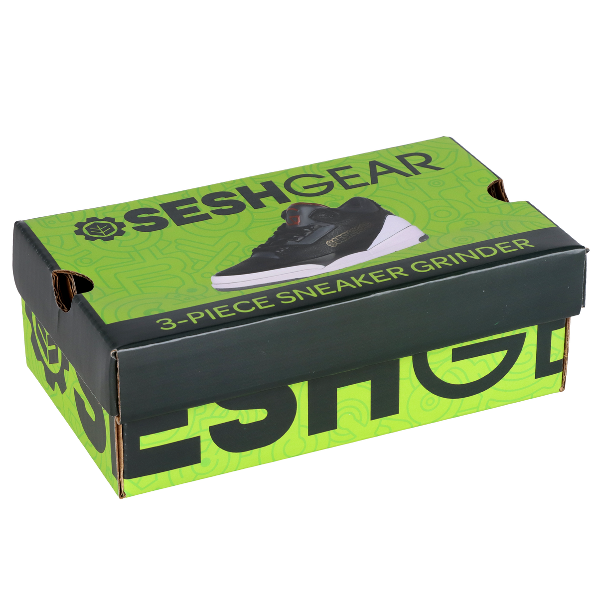 SeshGear Sneaker Grinder | Custom Shoe Box Packaging Front View