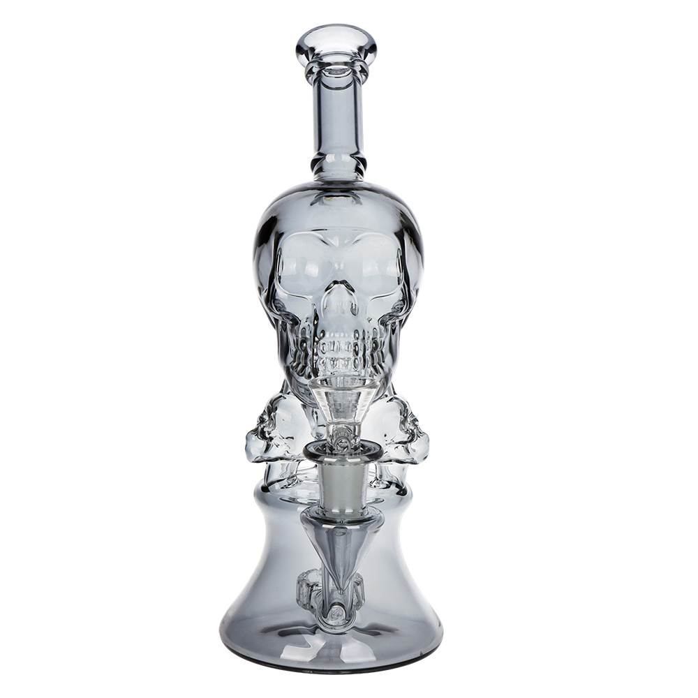 SeshGear Stacked Skulls Electroplated Bong | Front View
