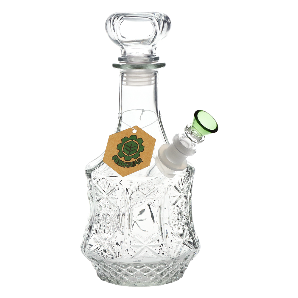 SeshGear Sun Blossom Vintage Decanter Bong | Green