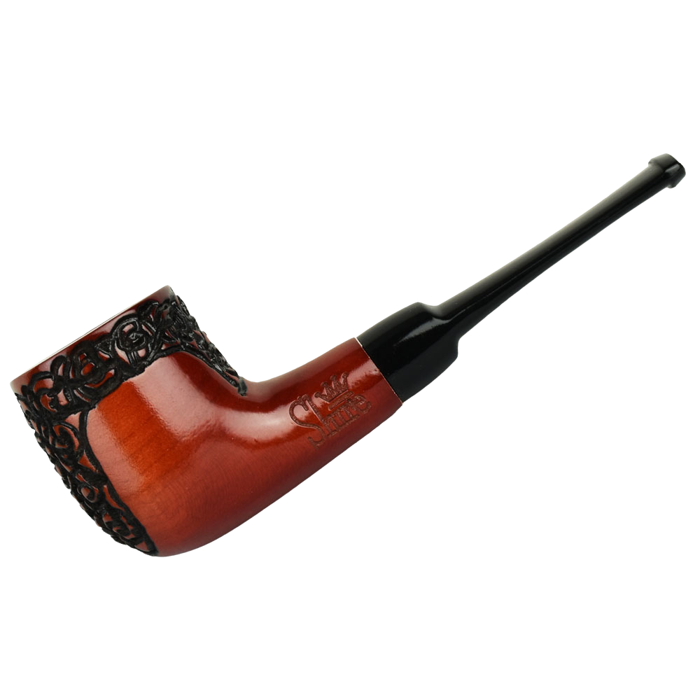 Shire Pipes Engraved Billiard Smoking Pipe | The English