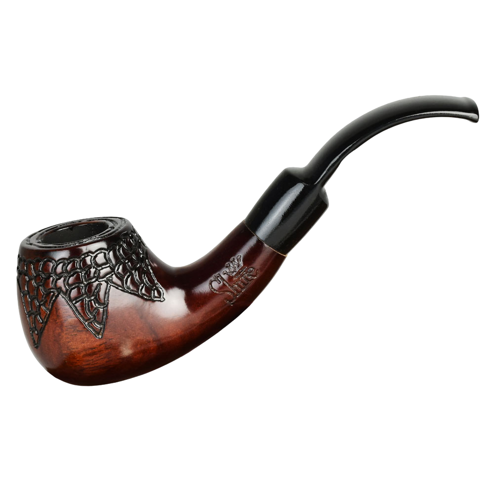 Shire Pipes Engraved Bent Apple Smoking Pipe | The Entertainer