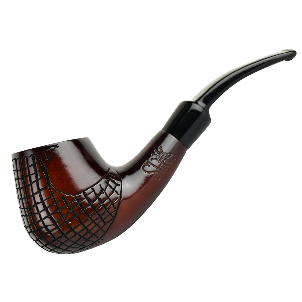 Shire Pipes Engraved Bent Brandy Smoking Pipe | The Urbanite