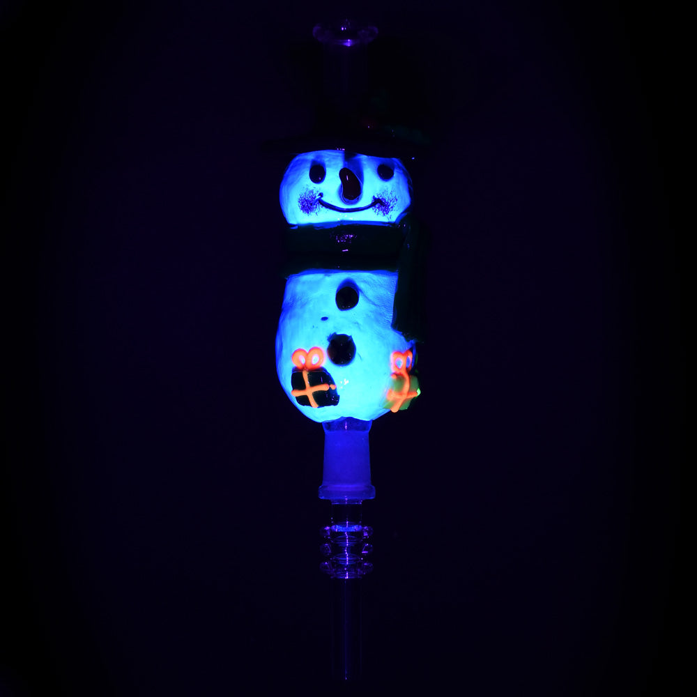 Snowman Vapor Vessel | UV Reactive Accents