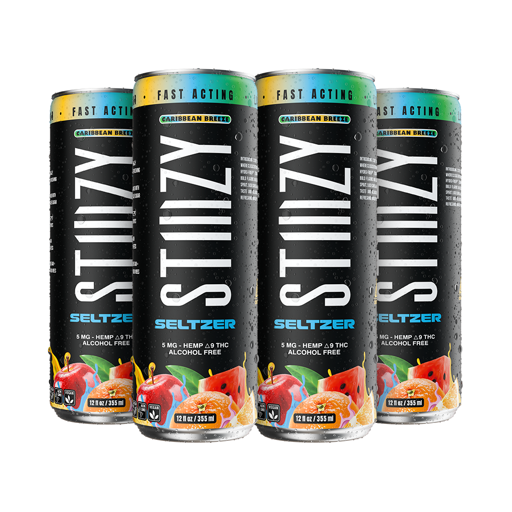 STIIIZY D9 THC Seltzer | Caribbean Breeze | 4 Pack
