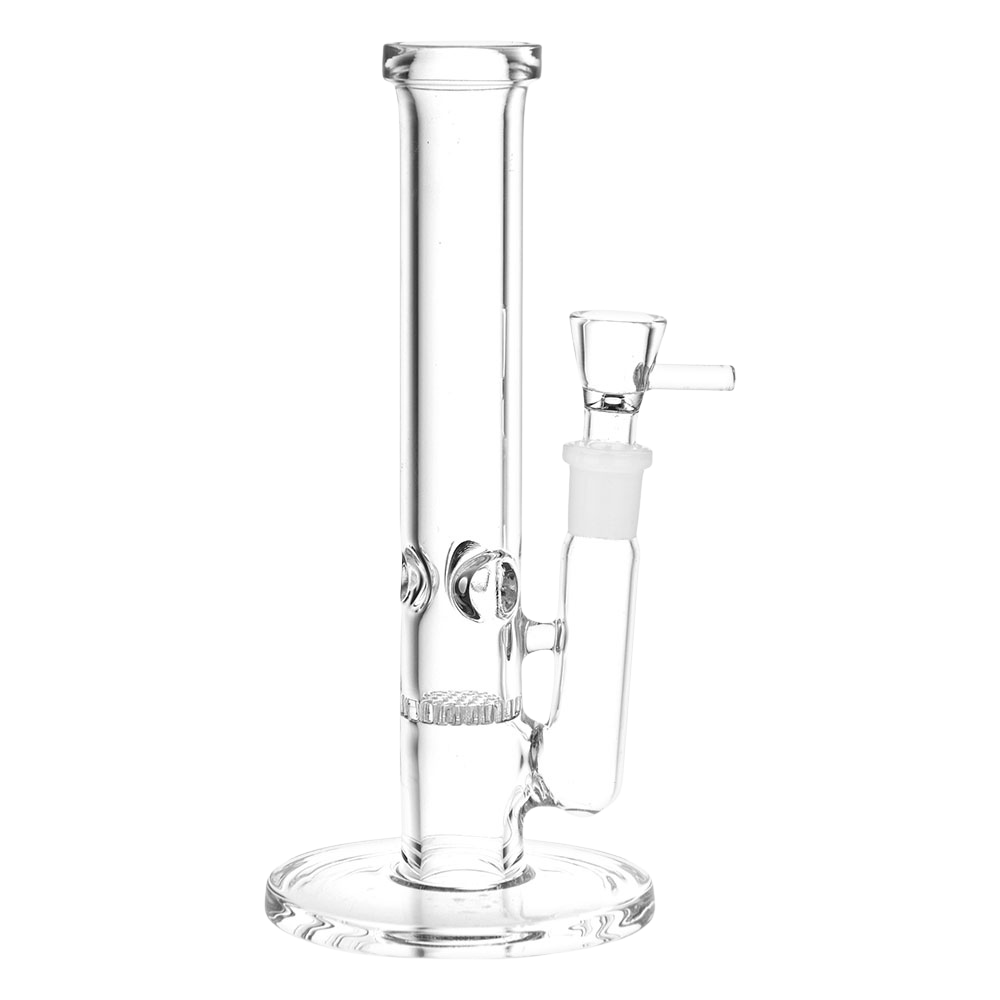 Straight Tube Honeycomb Cooler Bong | Front View