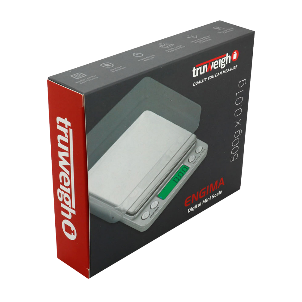 Truweigh Enigma Mini Digital Scale | Silver | Packaging