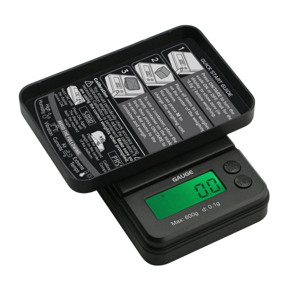 Truweigh Gauge Digital Mini Scale | 600 x 0.1g Capacity