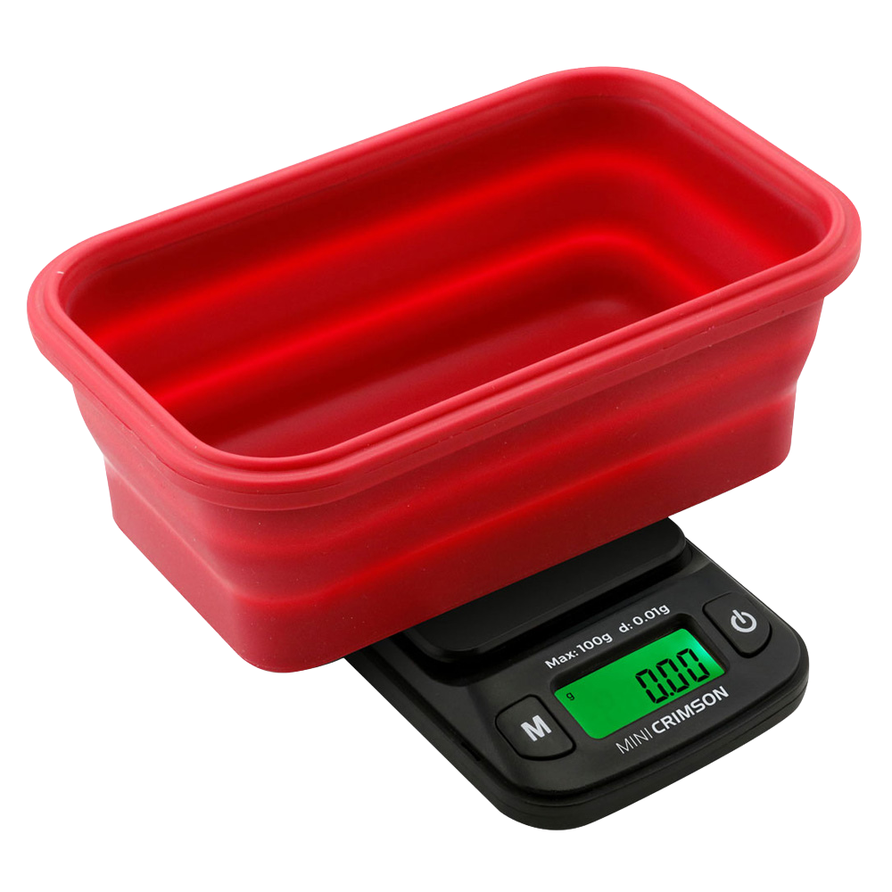 Truweigh Mini Crimson Collapsible Bowl Scale | Red