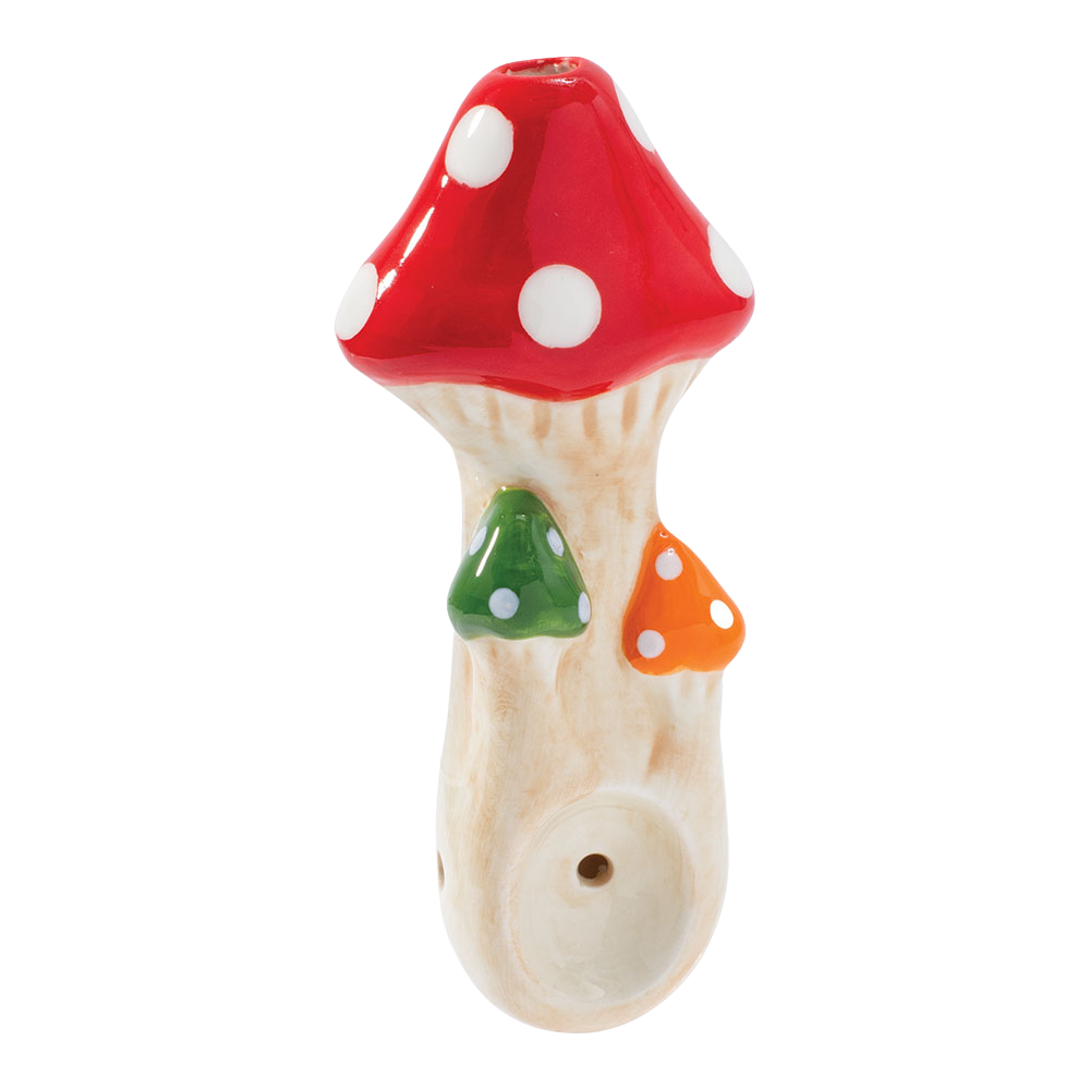 Wacky Bowlz Ceramic Hand Pipe | Spotted Mushroom