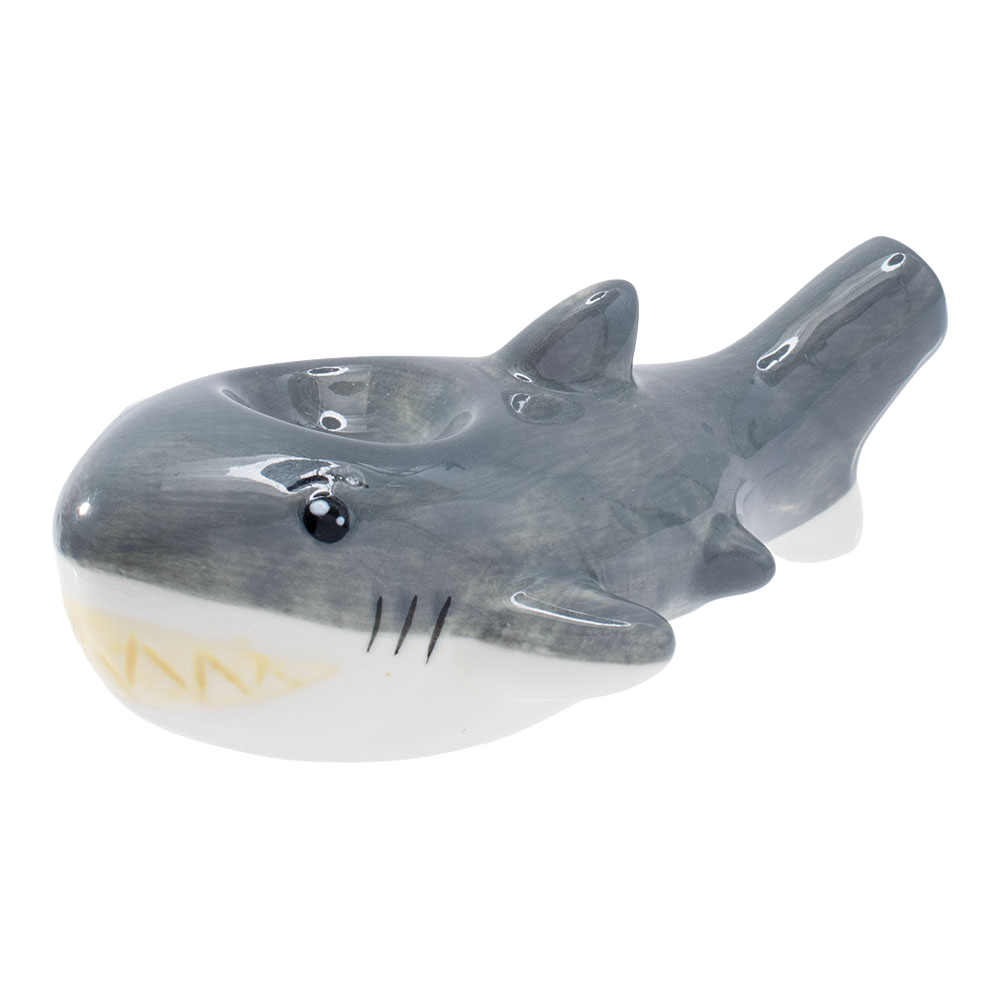 Wacky Bowlz Ceramic Hand Pipe | Shark