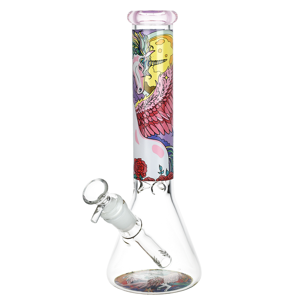 Winged Unicorn Beaker Bong | Pink