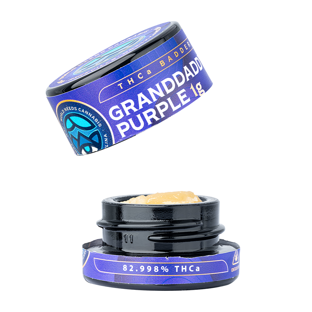 WNC CBD THCA Badder | Granddaddy Purple | 1 Gram Jar