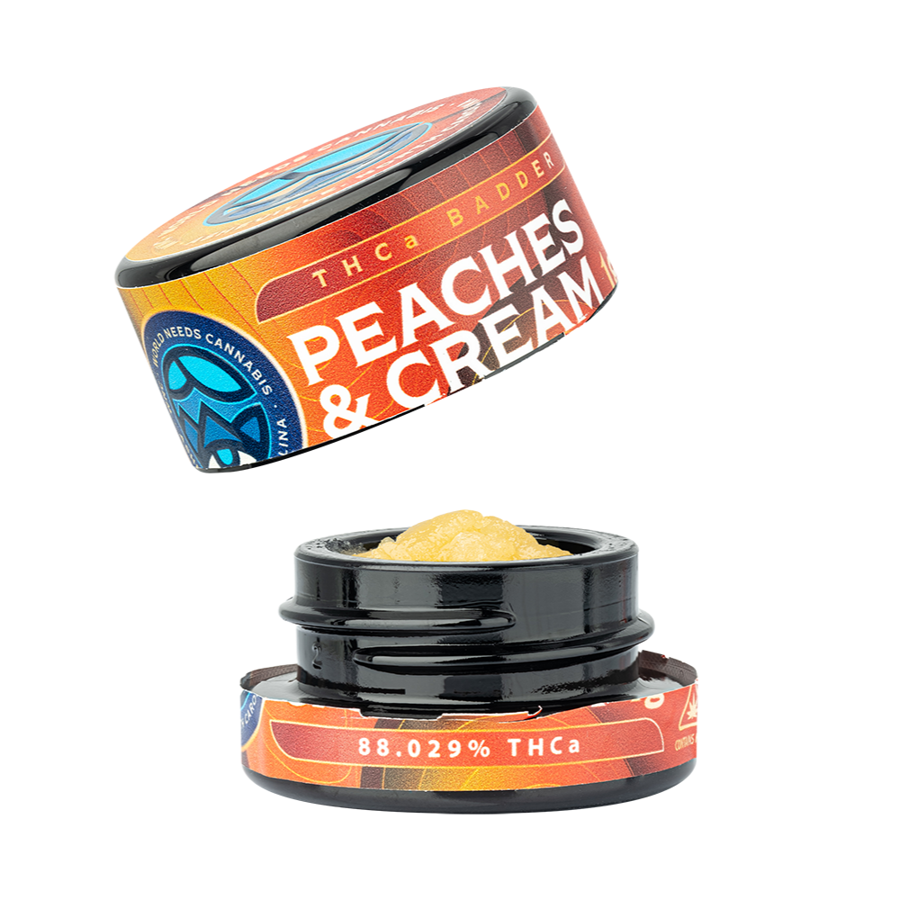 WNC CBD THCA Badder | Peaches N Cream | 1 Gram Jar