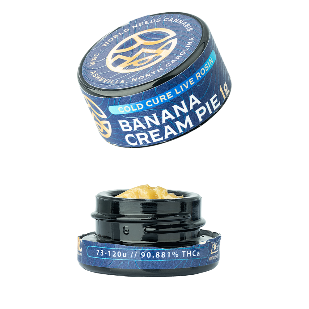 WNC THCA Cold Cure Live Rosin | Banana Cream Pie | 1 Gram Jar