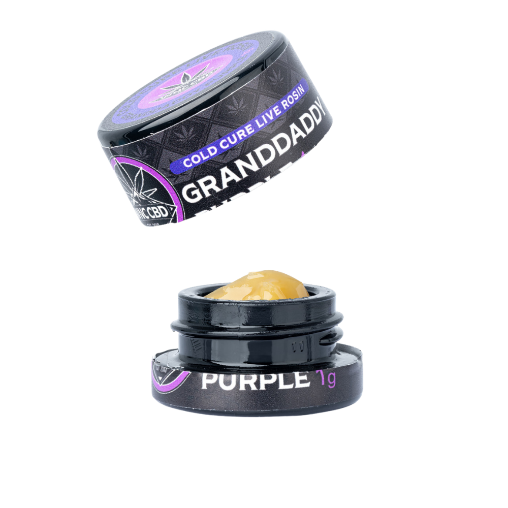 WNC THCA Cold Cure Live Rosin | Granddaddy Purple | 1 Gram Jar