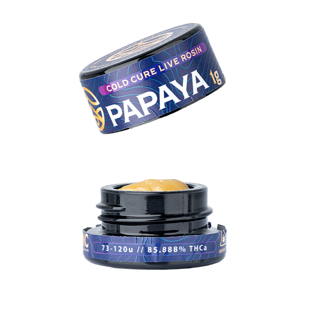 WNC THCA Cold Cure Live Rosin | Papaya | 1 Gram Jar