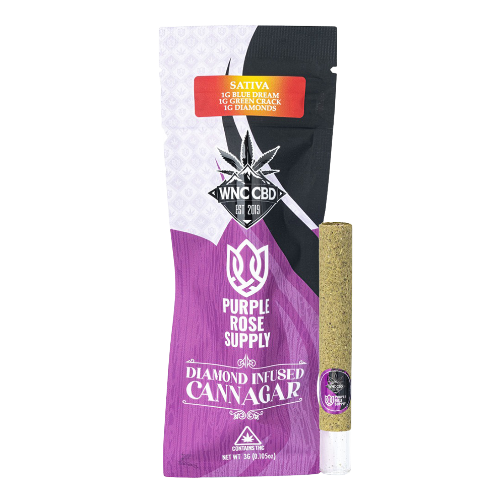 WNC CBD THCA Diamond Infused Cannagar | Sativa