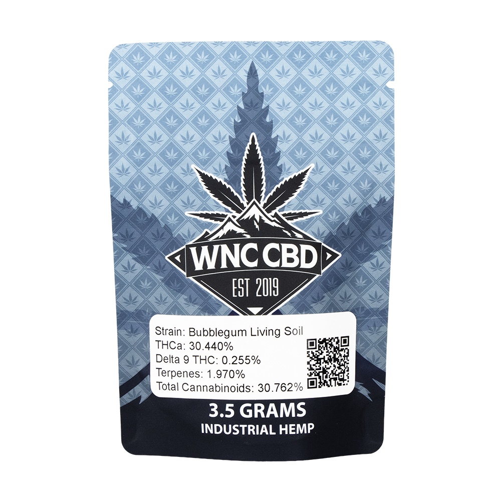 WNC THCA Indoor Living Soil Flower | Bubblegum | 3.5 Gram Package