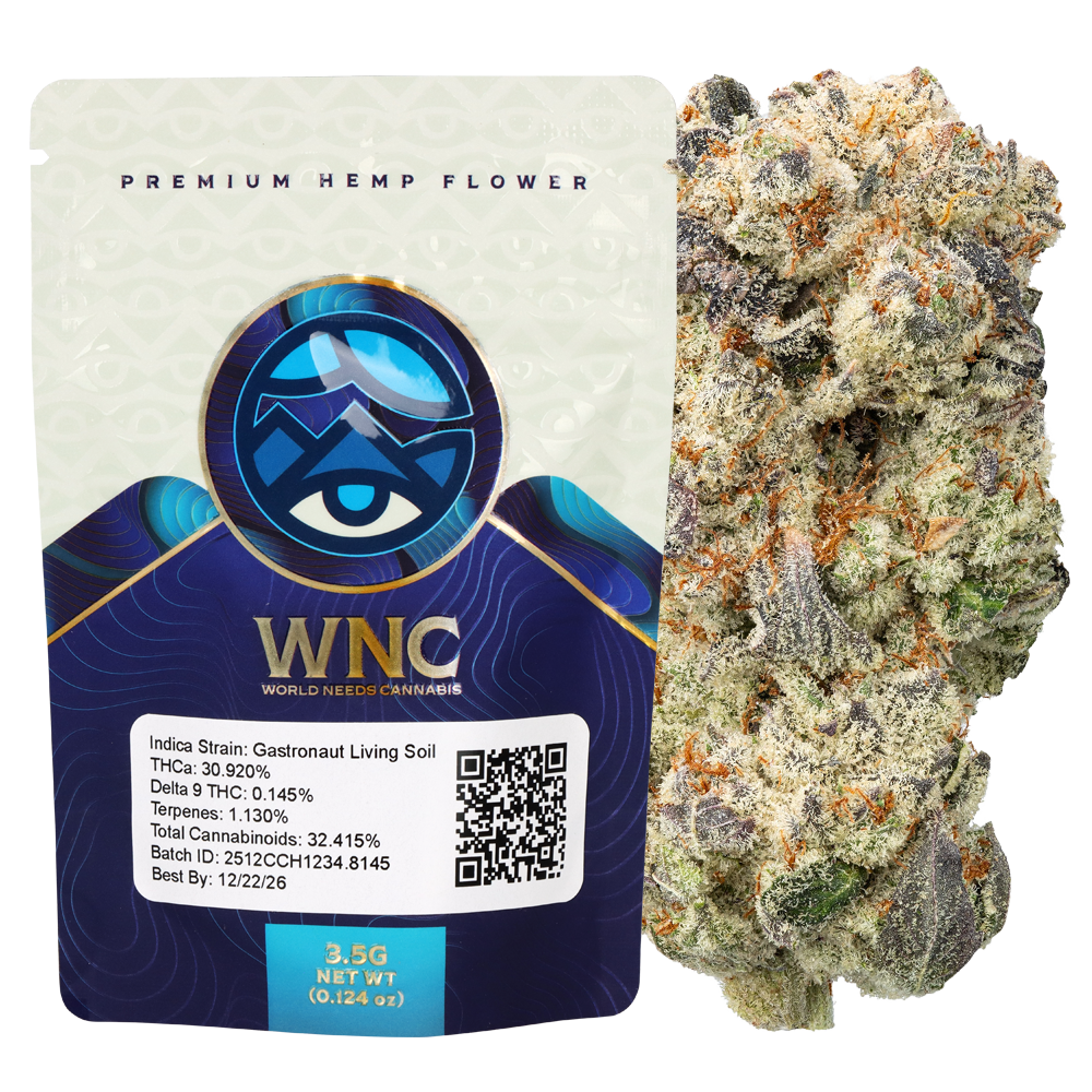 WNC THCA Indoor Living Soil Flower | Gastronaut | 3.5 Gram Packaging