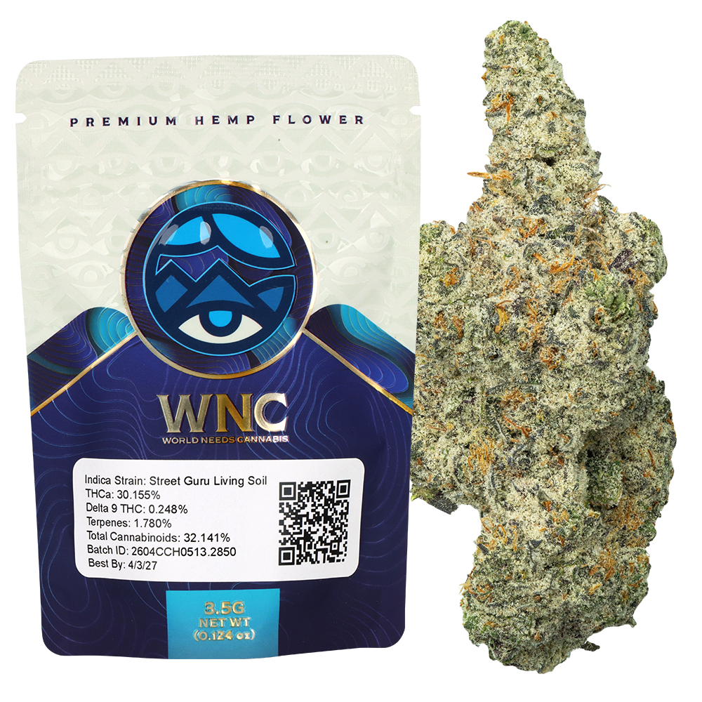 WNC THCA Indoor Living Soil Flower | Street Guru | 3.5 Gram Packaging