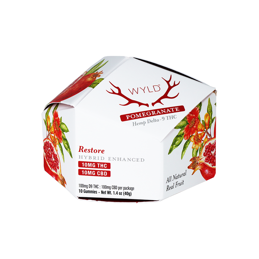 WYLD D9 Blend Gummies | Pomegranate | 10 Piece Packaging