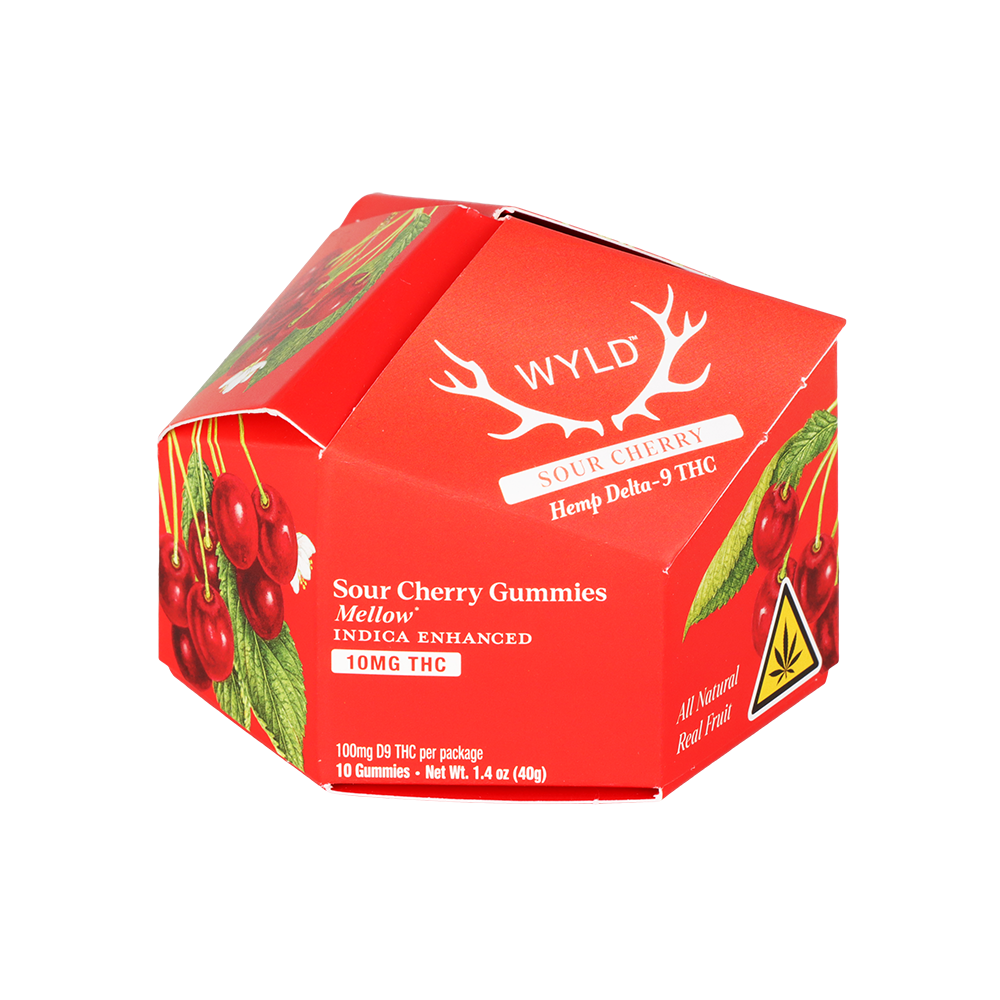 WYLD D9 Gummies | Sour Cherry | 10 Piece Packaging