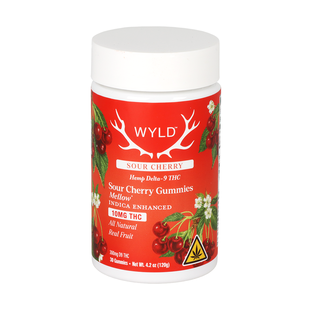 WYLD D9 Gummies | Sour Cherry | 30 Piece Jar