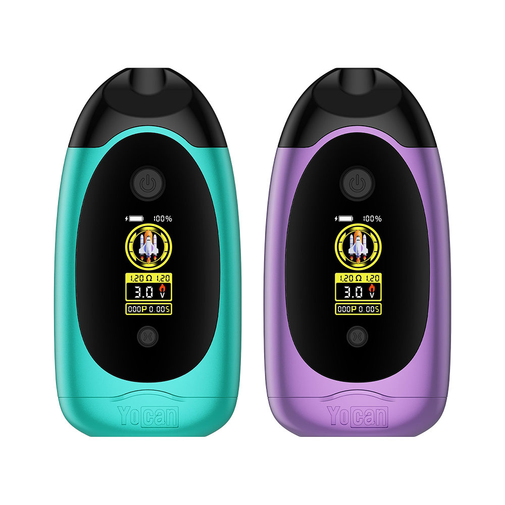 vape battery yocan Dubb Dual Cartridge | Portable 510 Vapes Nic Less NC15000 ZERO Medium dose Flavor:Fuji Apple Ice
