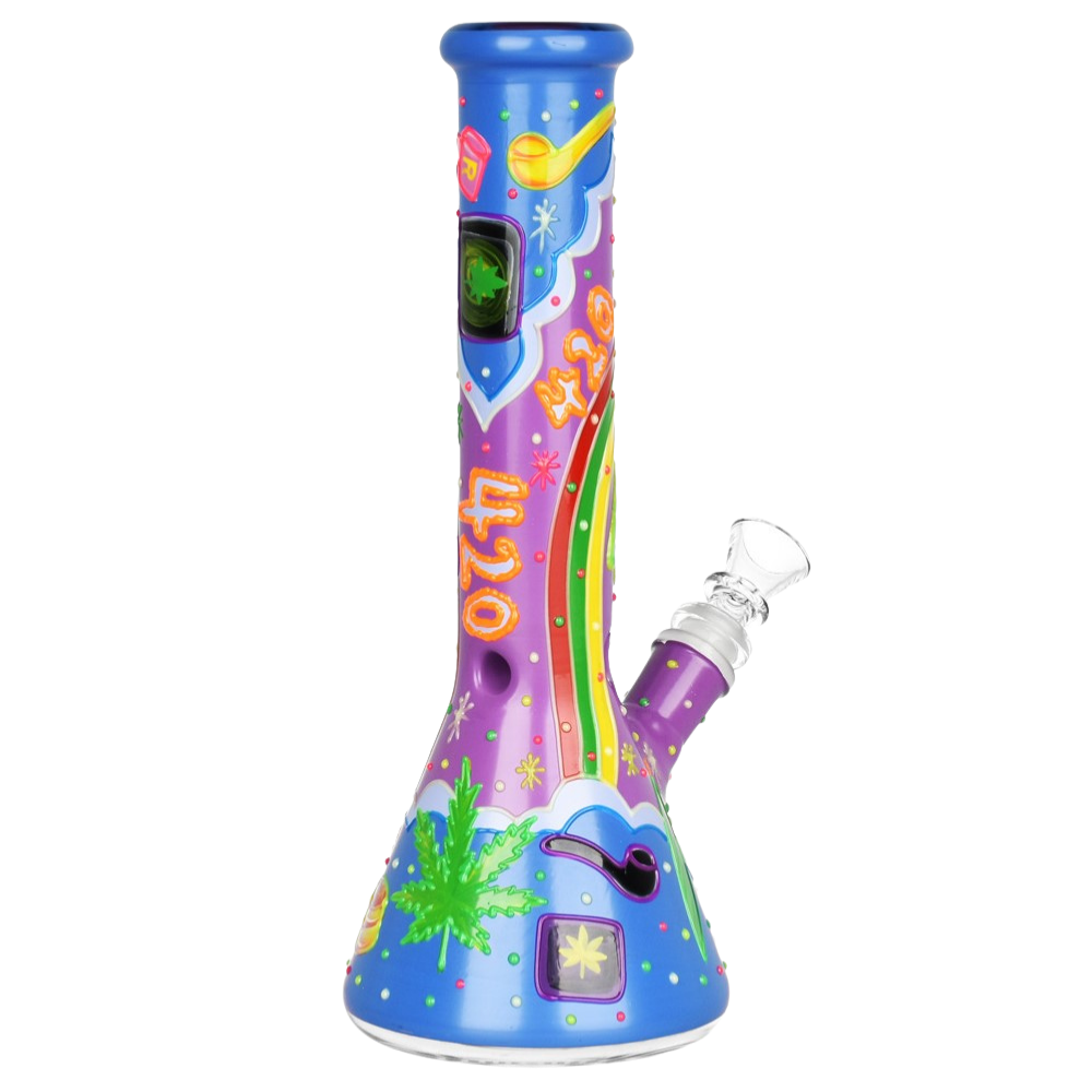 420 Beach Vibes Beaker Bong | Back View