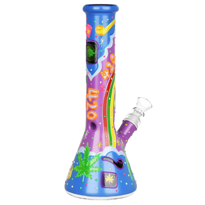 420 Beach Vibes Beaker Bong | Back View