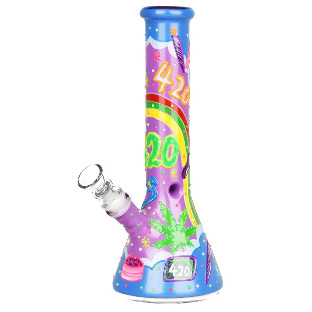 420 Beach Vibes Beaker Bong | Front View