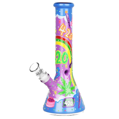 420 Beach Vibes Beaker Bong | Front View