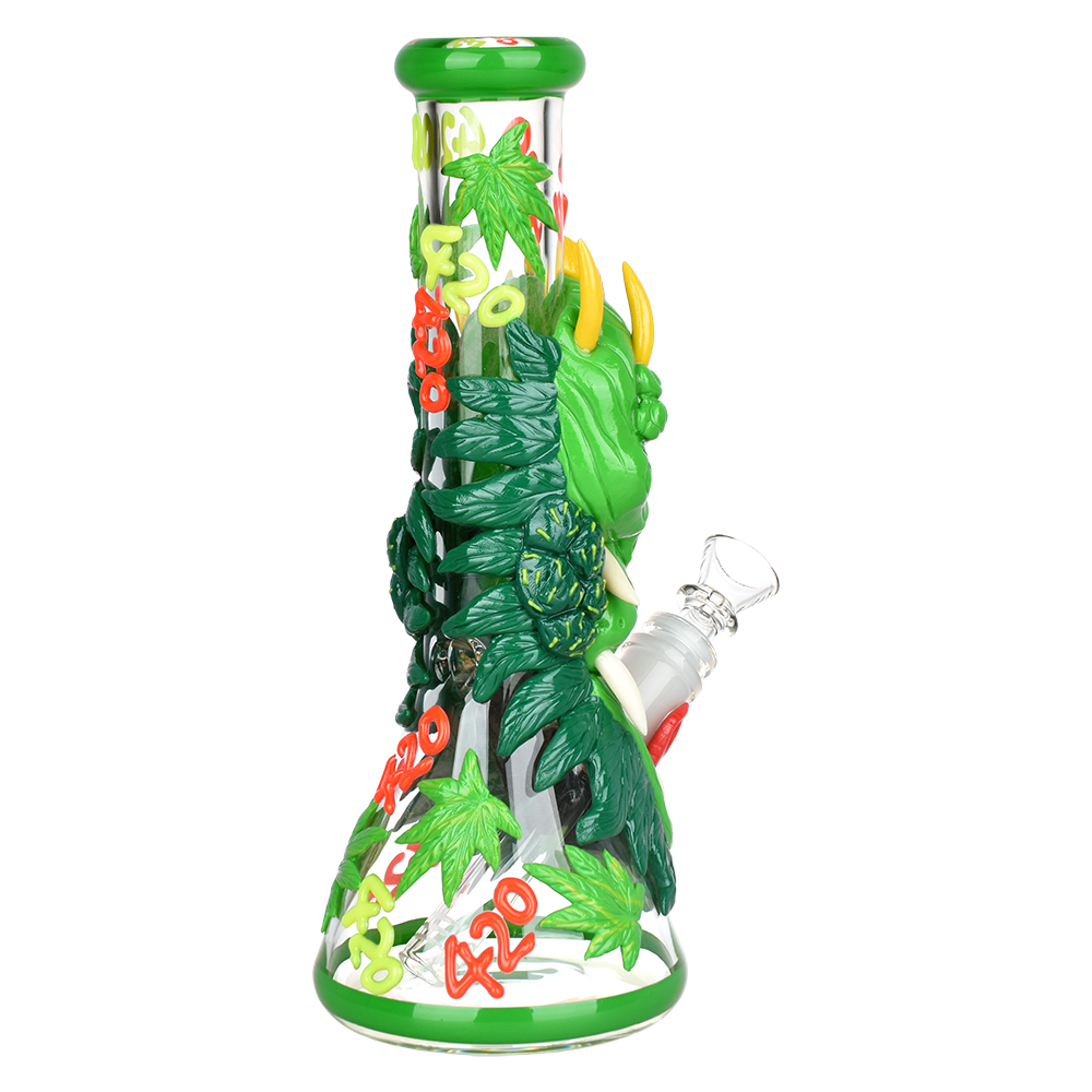 420 Dragon Glow Beaker Bong | Back View